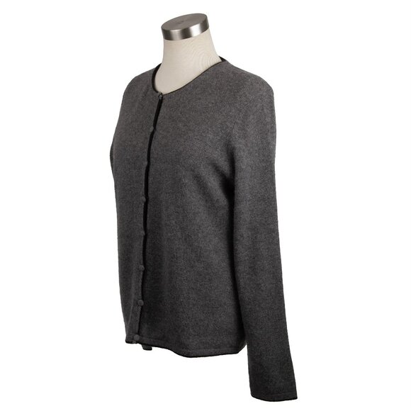 Croft & Barrow 100% Cashmere Twin Set Gray Tank Top and Cardigan Sweater Medium - Picture 6 of 12